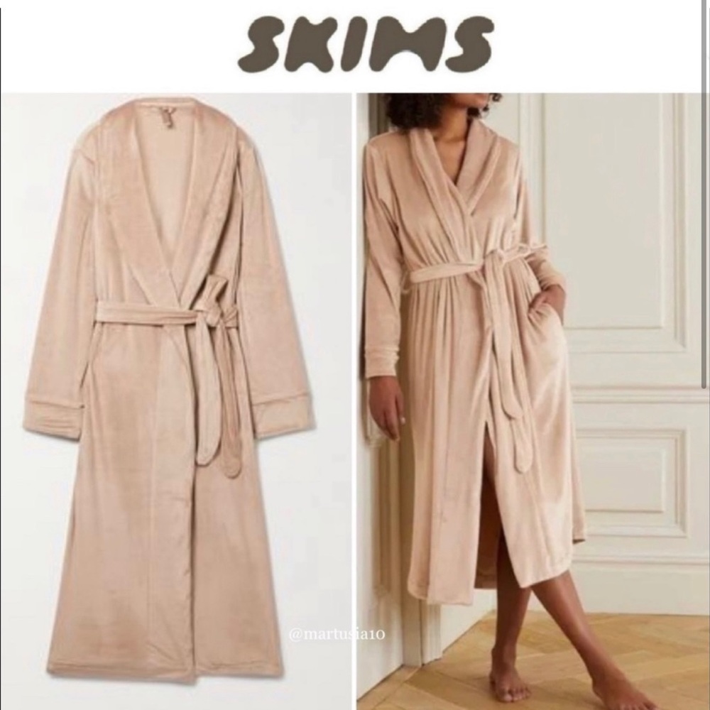 Skims velour robe XXS